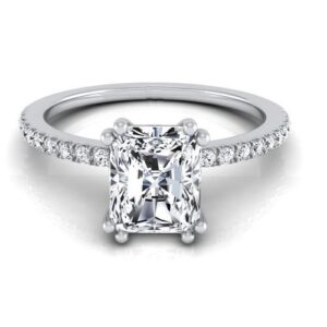 Gabriel & Co. Engagement Ring With Radiant Created Diamond