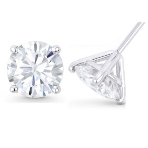 14 Karat White Gold Diamond Stud Earrings
