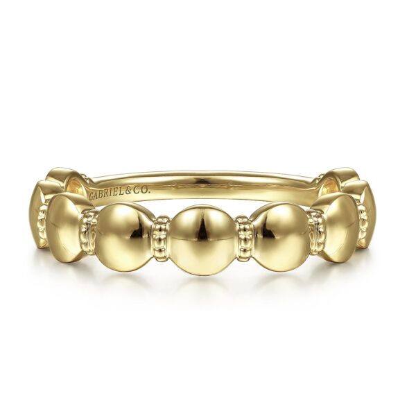 14 karat yellow gold stackable ring by Gabriel & Co.