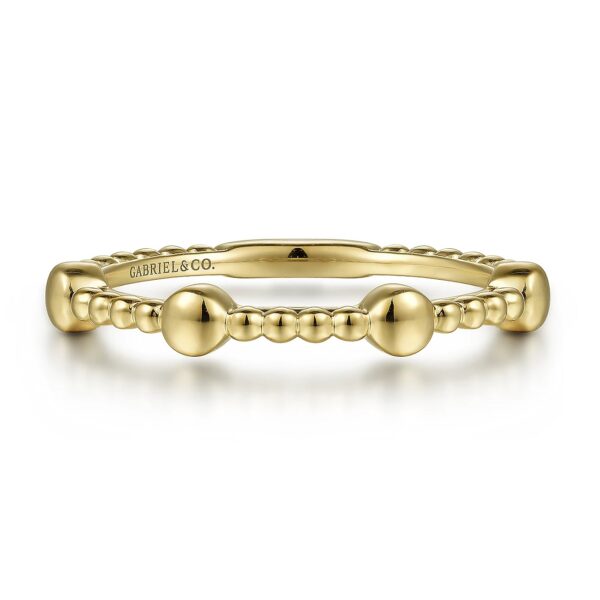14 karat yellow gold stackable ring by Gabriel & Co.
