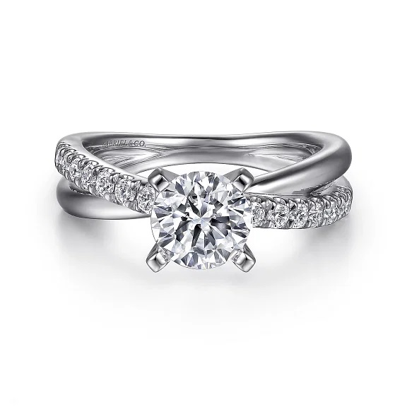 Gabriel & Co. Hidden Halo Engagement Ring With Newborn Created Diamond ...