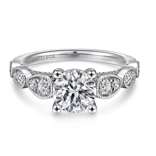 Gabriel & Co. Engagement Ring With Created Diamond
