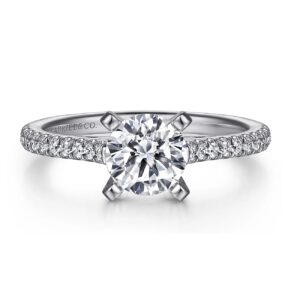 Gabriel & Co. Engagement Ring With Created Diamond