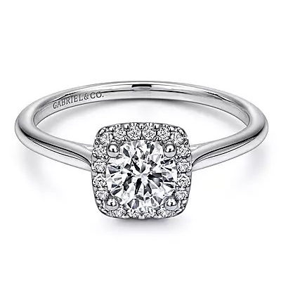 Gabriel & Co. Halo Engagement Ring