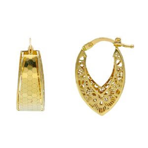 18 karat yellow gold earrings. MADE IN ITALY.