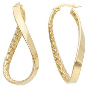 14 karat yellow gold earrings. MADE IN ITALY.