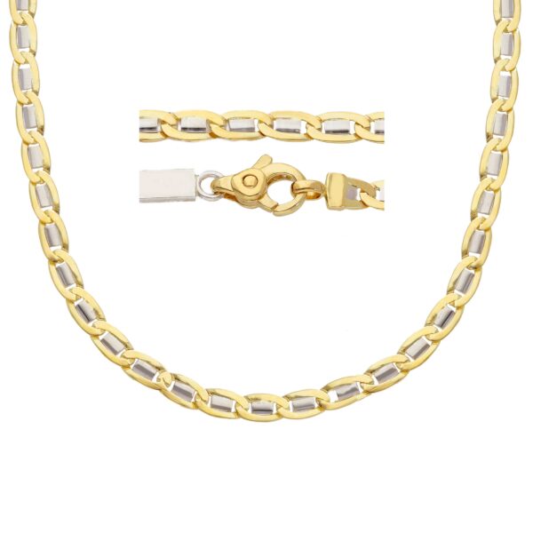 18 karat yellow and white gold necklace. MADE IN ITALY.