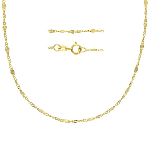 14 karat yellow gold necklace. 60 cm. MADE IN ITALY.