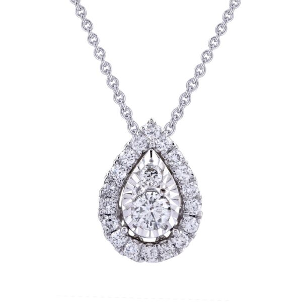 14kt White Gold Diamond Pendant