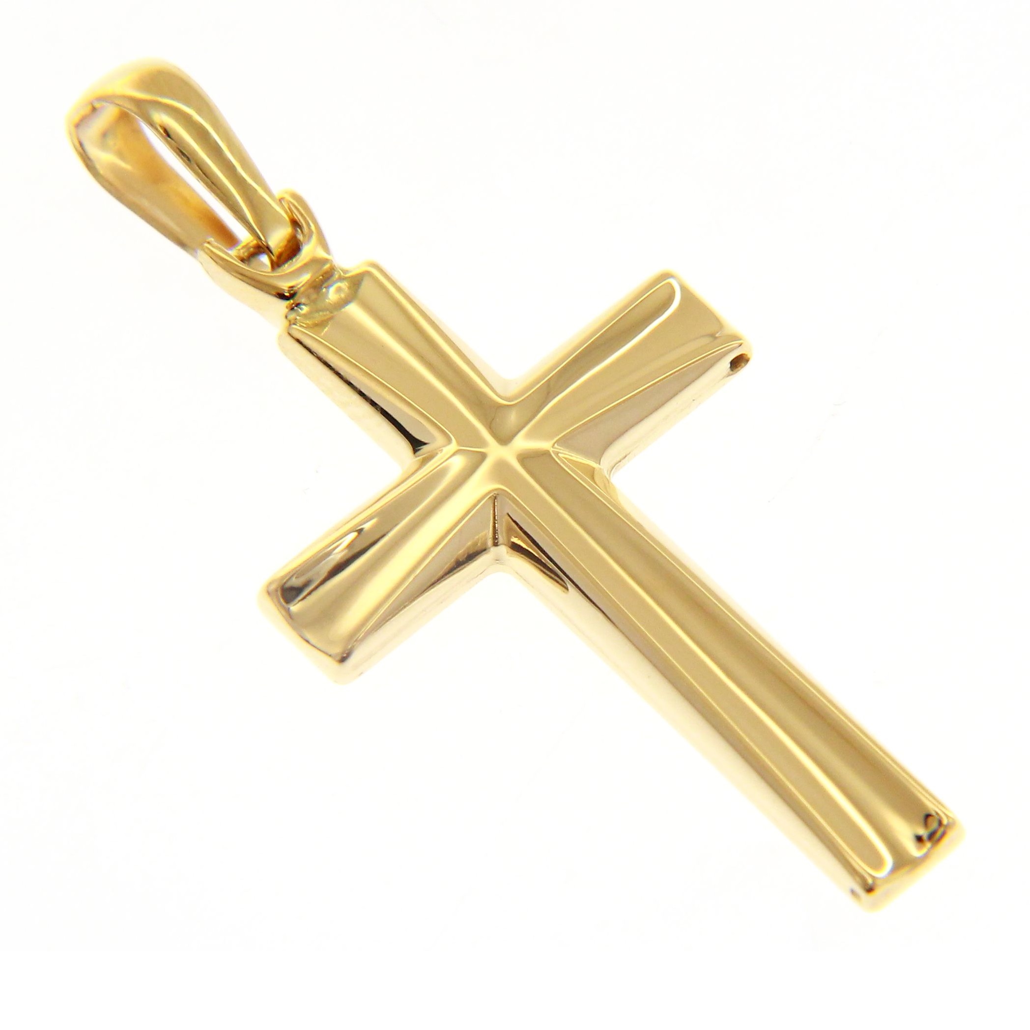 At Auction: A vintage Italian 18ct gold crucifix pendant, total L: 40mm x  20mm, 2.2g