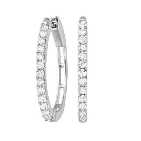 14 Karat White Gold Diamond Earrings