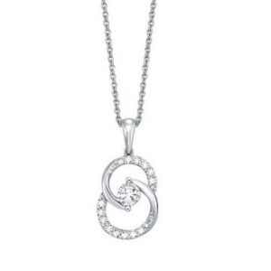 10kt White Gold Diamond Pendant