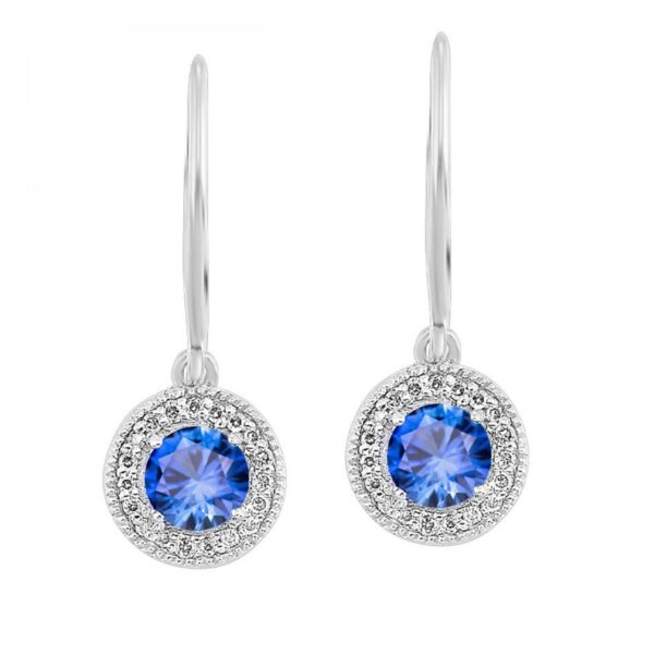Silver Sapphire Earrings