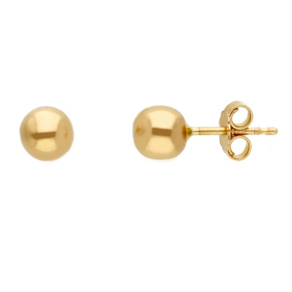 18 karat yellow gold ball post earrings. Made in Italy