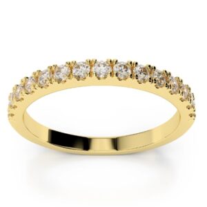 14 Karat Yellow Gold Diamond Band