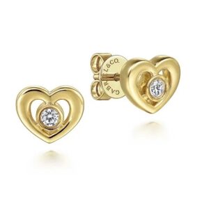 Gabriel & Co. Gold Heart Earrings