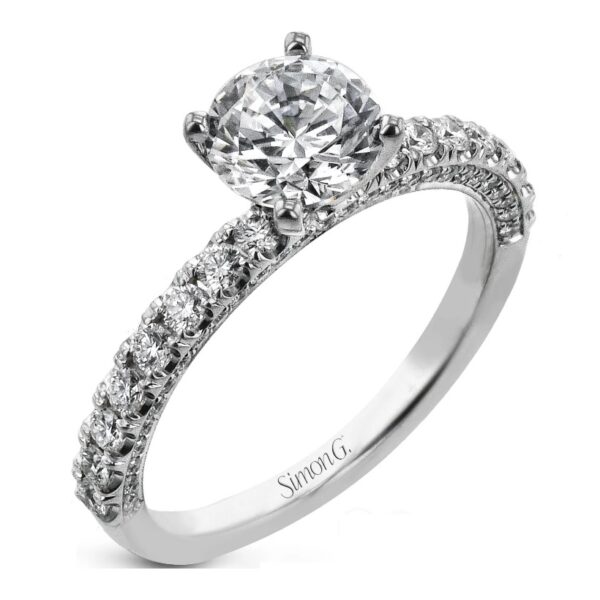Simon G. 18 Karat White Gold Diamond Mounting