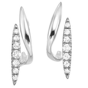 10 Karat White Gold Diamond Earrings