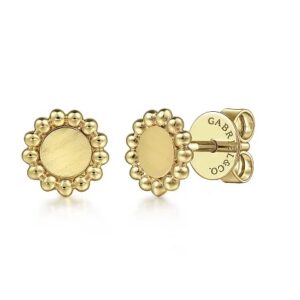 14 karat yellow gold earrings by Gabriel & Co.