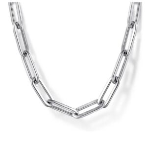 Gabriel & Co. Silver Paper Clip Necklace