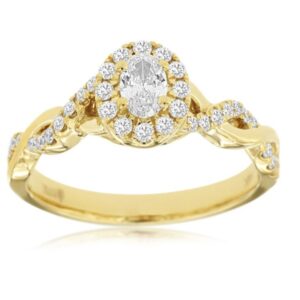 14 Karat Yellow Gold Engagement Ring