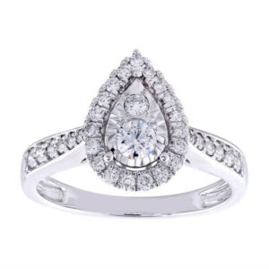 14 Karat White Gold Engagement Ring