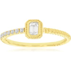 14 Karat Yellow Gold Engagement Ring