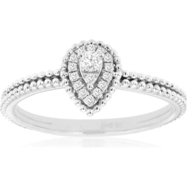 14 Karat White Gold Engagement Ring