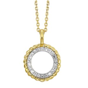 14kt Yellow Gold Diamond Pendant