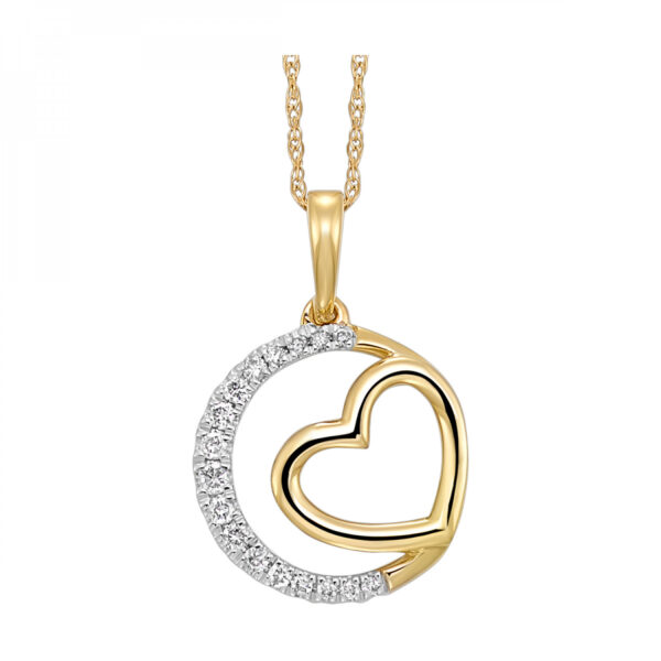 10kt Yellow Gold Diamond Pendant