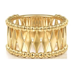 14 karat yellow gold fashion ring by Gabriel & Co.