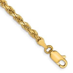 14 karat yellow gold rope bracelet. 8 inches.