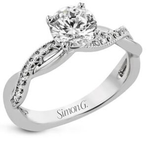 Simon G. 18 Karat White Gold Diamond Mounting