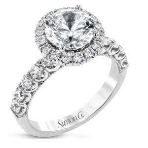 Simon G. 18 Karat White Gold Diamond Mounting
