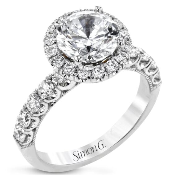 Simon G. 18 Karat White Gold Diamond Mounting