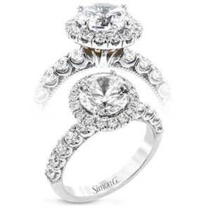 Simon G. 18 Karat White Gold Diamond Mounting