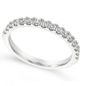 14 Karat White Gold Diamond Band