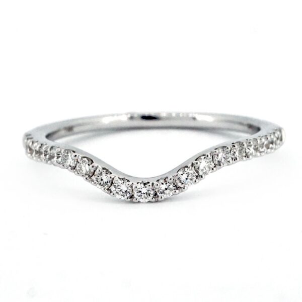 14 Karat White Gold Diamond Band