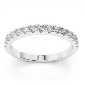 14 Karat White Gold Diamond Band