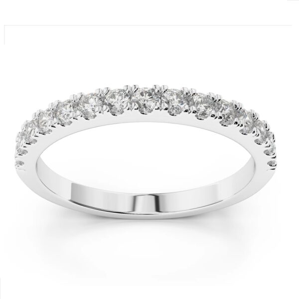 14 Karat White Gold Diamond Band