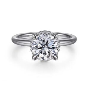 Gabriel & Co. Hidden Halo Engagement Ring With Newborn Created Diamond