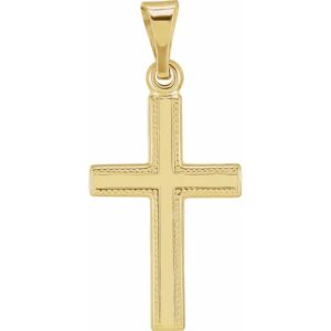 14 karat yellow gold cross pendant