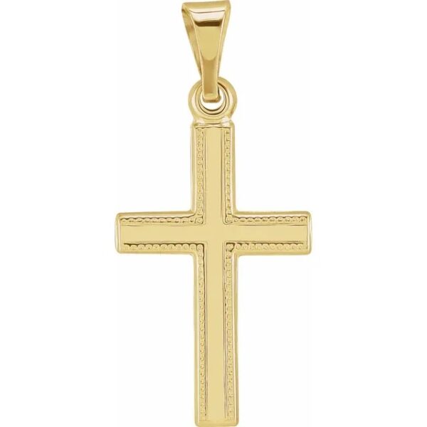 14 karat yellow gold cross pendant