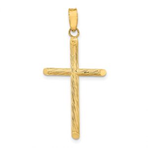 14 karat yellow gold cross pendant.