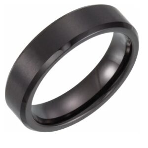 Black Tungsten Wedding Band