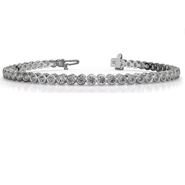 14kt Bezel Set Diamond Tennis Bracelet