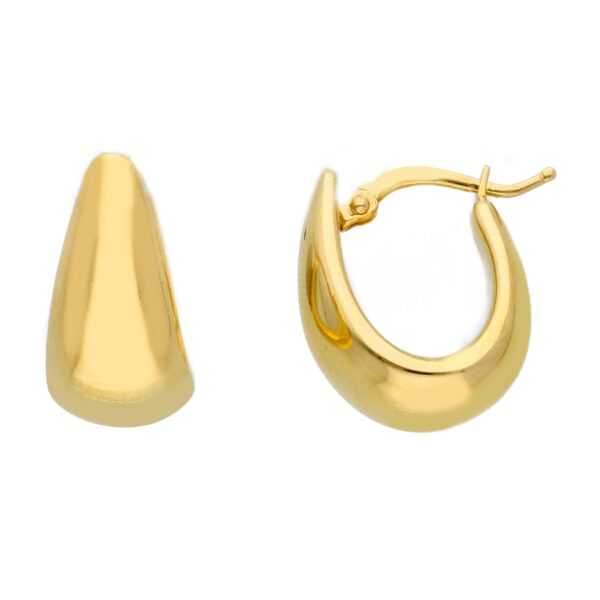 14 karat yellow gold earrings. MADE IN ITALY.