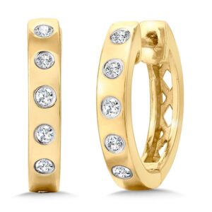 10 Karat Yellow Gold Diamond Earrings