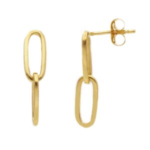 9 karat yellow gold earrings. MADE IN ITALY.