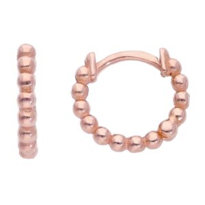 18 karat rose gold hoop earrings. MADE IN ITALY.